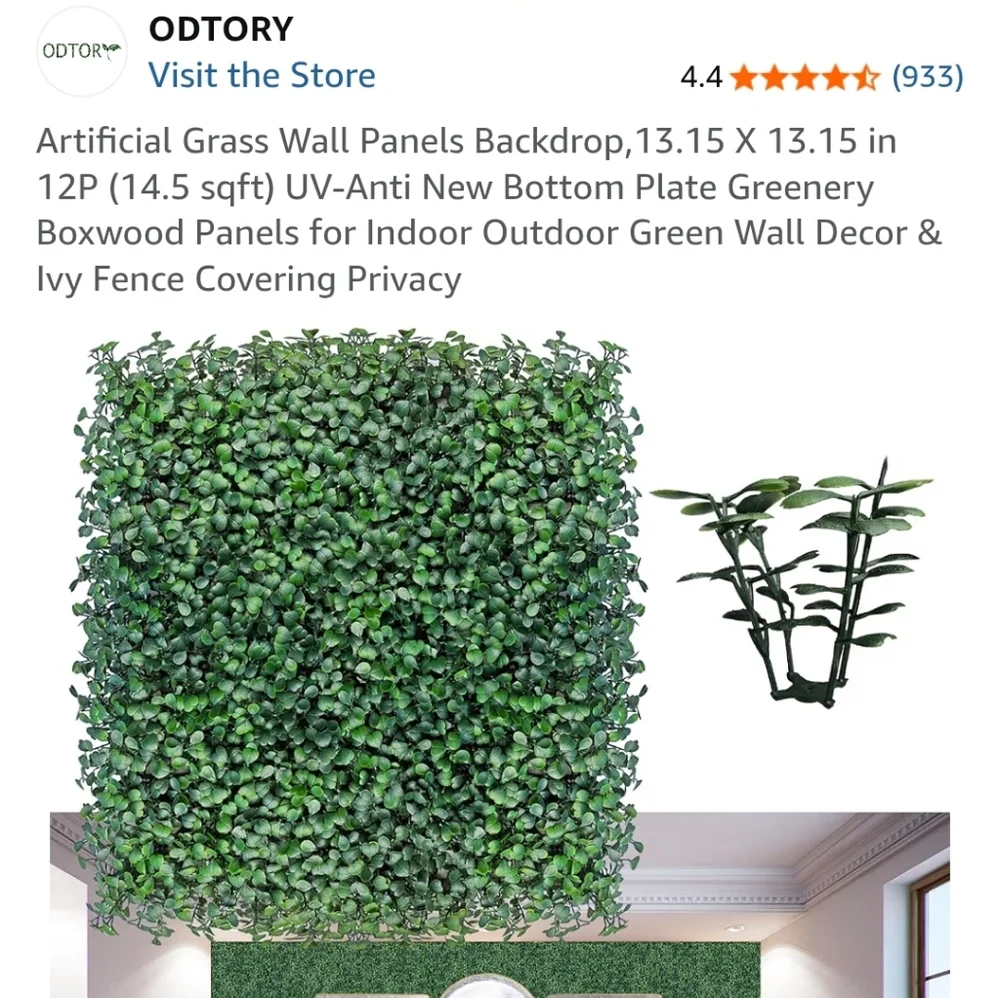 Green Artificial Boxwood Wall Panel - Home Wall Decor